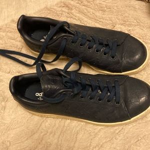 Dark blue leather Adidas women’s sneakers